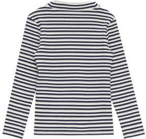S.Oliver gestreepte longsleeve donkerblauw Meisjes Stretchkatoen Ronde hals 104 110