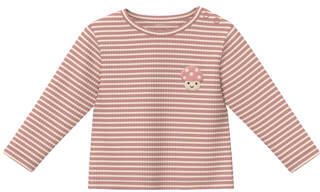 S.Oliver gestreepte longsleeve roze Meisjes Stretchkatoen Ronde hals