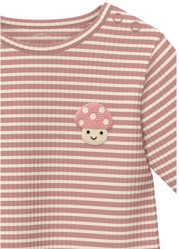 S.Oliver gestreepte longsleeve roze Meisjes Stretchkatoen Ronde hals - Foto 2