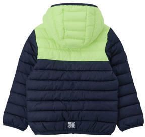 S.Oliver gewatteerde zomerjas donkerblauw lime groen Jongens Polyester Capuchon 104