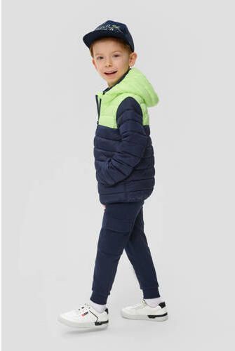 S.Oliver gewatteerde zomerjas donkerblauw lime groen Jongens Polyester Capuchon 104 - Foto 3