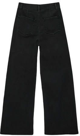 S.Oliver high waist wide leg jeans black denim Zwart Meisjes Stretchdenim 176