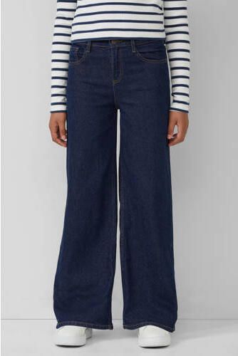 S.Oliver high waist wide leg jeans dark blue denim Blauw Effen - Foto 3