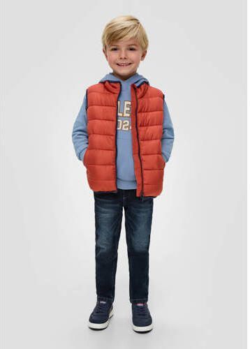 S.Oliver hoodie blauw Trui Jongens Katoen Capuchon Printopdruk 104 110 - Foto 3