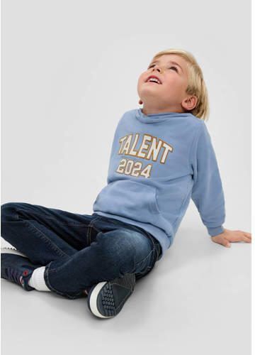 S.Oliver hoodie blauw Trui Jongens Katoen Capuchon Printopdruk 104 110 - Foto 2