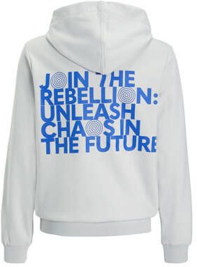 S.Oliver hoodie ecru Trui Jongens Katoen Capuchon Backprint 134 140