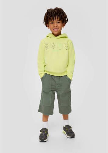 S.Oliver hoodie met printopdruk geel Sweater Printopdruk 104 110