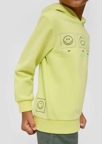 S.Oliver hoodie met printopdruk geel Sweater Printopdruk 104 110 - Foto 2
