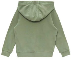 S.Oliver hoodie met printopdruk groen Sweater Jongens Katoen Capuchon Printopdruk 104 110