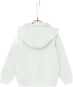 S.Oliver hoodie met printopdruk wit Sweater Jongens Katoen Capuchon Printopdruk 128 134