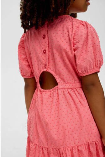 S.Oliver jurk roze Meisjes Katoen Ronde hals Effen 104