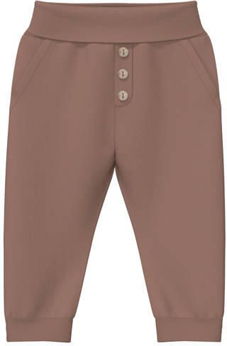 S.Oliver katoenen babybroek bruin Effen