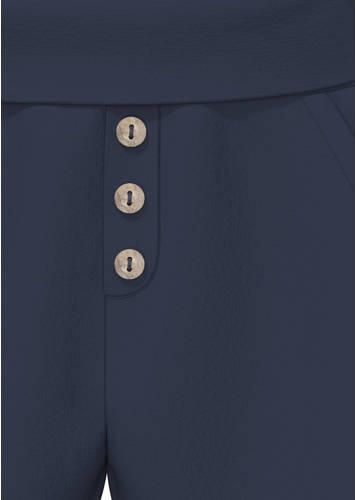 S.Oliver katoenen babybroek marineblauw Effen - Foto 2