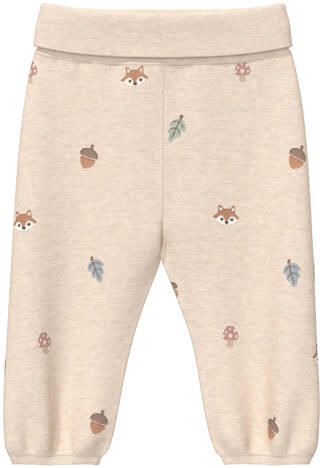 S.Oliver katoenen babybroek met print beige All over print
