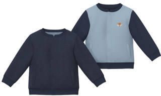S.Oliver katoenen sweatvest donkerblauw Meerkleurig