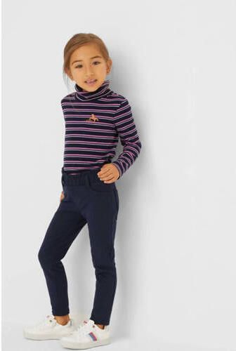 S.Oliver legging donkerblauw Meisjes Stretchkatoen Effen 122 - Foto 3