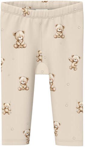 S.Oliver legging met print ecru Meisjes Stretchkatoen All over print