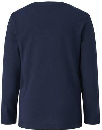 S.Oliver longsleeve met pailletten en print donkerblauw Jongens Katoen Ronde hals