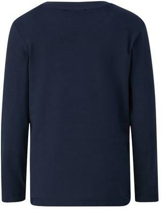 S.Oliver longsleeve met print donkerblauw Jongens Katoen Ronde hals Printopdruk