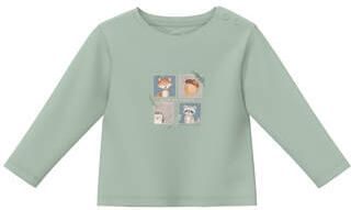 S.Oliver longsleeve met print lichtgroen Katoen Ronde hals