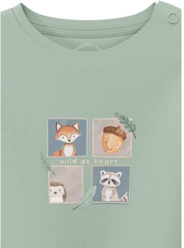 S.Oliver longsleeve met print lichtgroen Katoen Ronde hals - Foto 2