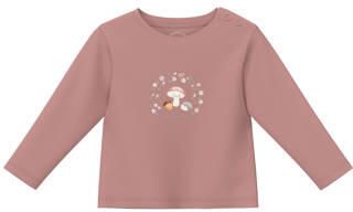 S.Oliver longsleeve met print oudroze Katoen Ronde hals