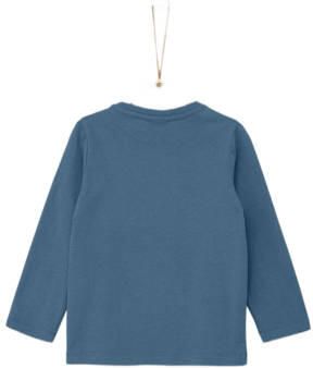 S.Oliver longsleeve met printopdruk blauw Jongens Katoen Ronde hals Printopdruk 116 122