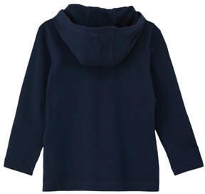 S.Oliver longsleeve met printopdruk donkerblauw Jongens Katoen Capuchon 104 110