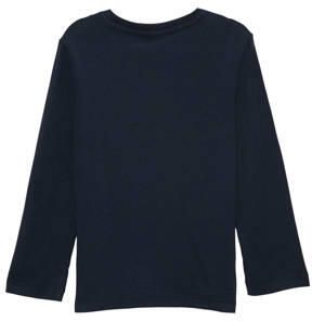 S.Oliver longsleeve met printopdruk donkerblauw Jongens Katoen Ronde hals 116 122