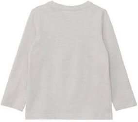 S.Oliver longsleeve met printopdruk ecru Jongens Katoen Ronde hals Printopdruk 104 110