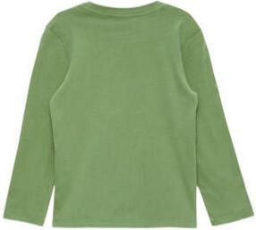 S.Oliver longsleeve met printopdruk groen Jongens Katoen Ronde hals Printopdruk 116 122