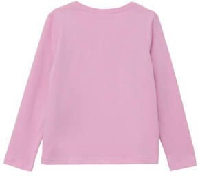 S.Oliver longsleeve met printopdruk roze Meisjes Katoen Ronde hals Printopdruk 116 122