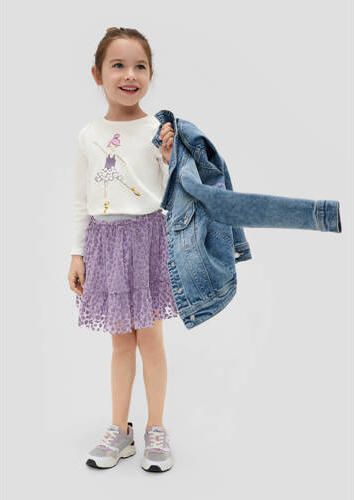 S.Oliver longsleeve met printopdruk wit Meisjes Katoen Ronde hals Printopdruk 128 134 - Foto 2