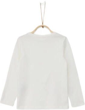 S.Oliver longsleeve met printopdruk wit Meisjes Katoen Ronde hals Printopdruk 116 122
