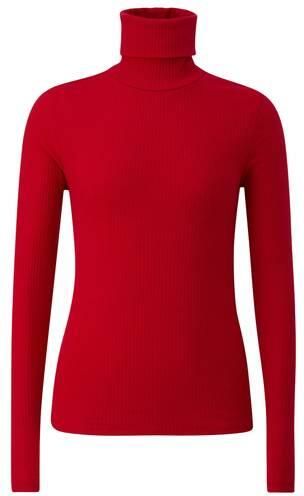 S.Oliver longsleeve rood Meisjes Katoen Col Effen