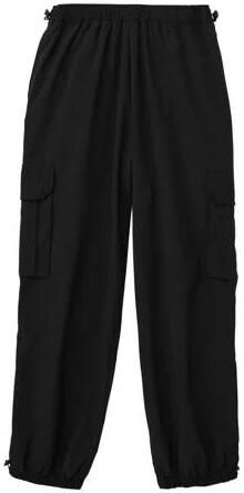 S.Oliver parachutebroek zwart Jongens Polyester Effen 134