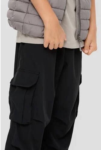 S.Oliver parachutebroek zwart Jongens Polyester Effen 134 - Foto 3