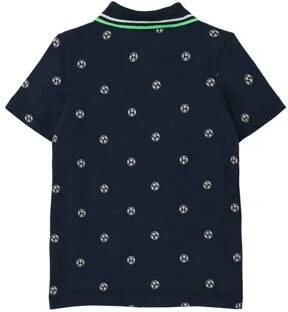 S.Oliver polo met all over print donkerblauw Jongens Katoen Polokraag All over print 116 122