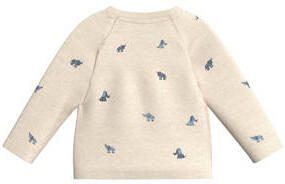 S.Oliver pullover beige Trui Jongens Acryl Ronde hals All over print 50 56