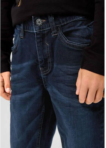 S.Oliver regular fit jeans dark denim Blauw Jongens Stretchdenim Effen 158 - Foto 3