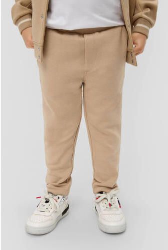 S.Oliver regular fit joggingbroek beige Jongens Katoen Effen 104 - Foto 3