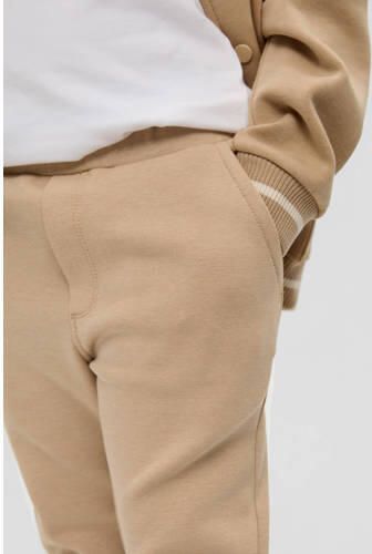 S.Oliver regular fit joggingbroek beige Jongens Katoen Effen 104 - Foto 2