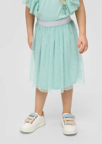 S.Oliver rok met all over print en glitters turquoise Blauw Meisjes Katoen 104 - Foto 3