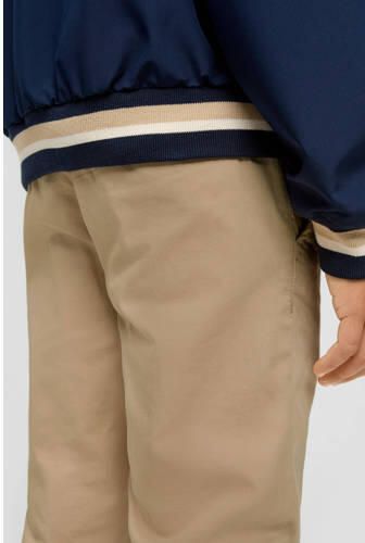 S.Oliver slim fit broek zand Beige Jongens Katoen Effen 146
