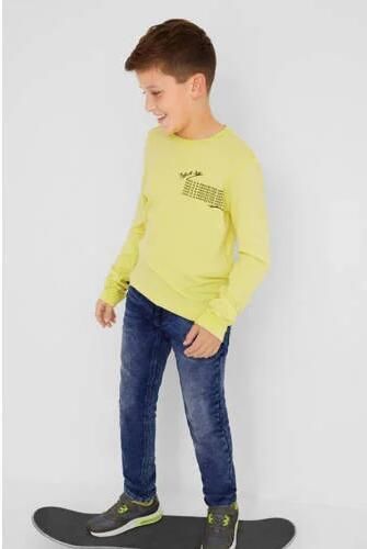 S.Oliver slim fit jeans blauw Jongens Stretchdenim Effen 134 - Foto 3