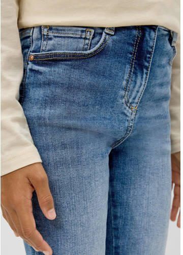 S.Oliver slim fit jeans blauw Meisjes Polyester Effen 134 - Foto 3