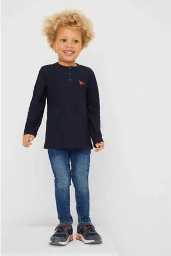 S.Oliver slim fit jeans dark denim Blauw Jongens Stretchdenim Effen 104 - Foto 3