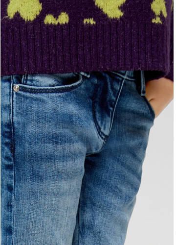 S.Oliver slim fit jeans KATHY blauw Meisjes Polyester Effen 122