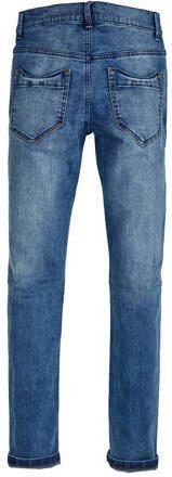 S.Oliver slim fit jeans stonewashed Blauw Jongens Stretchdenim Effen 134 - Foto 1
