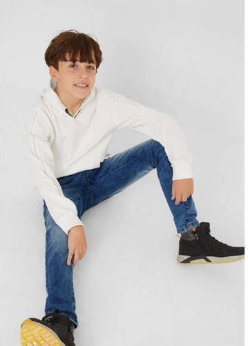 S.Oliver slim fit jeans stonewashed Blauw Jongens Stretchdenim Effen 134 - Foto 2